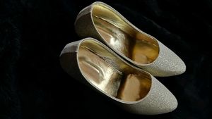 Sparkling Golden Ballerina Flats