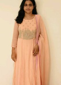 Elegant Peach Kurta Set