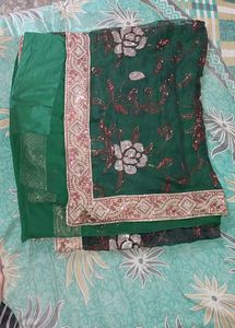 Green Floral Saree