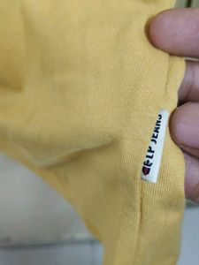 Louis Philippe Yellow Printed Tshirt Men