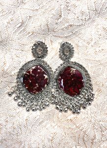 rose petal resin Jhumkaa