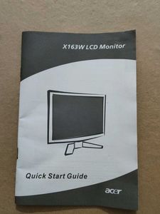 Acer X163W LCD Monitor Guide