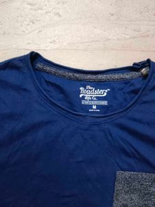 Blue Two-Tone Pocket Tee