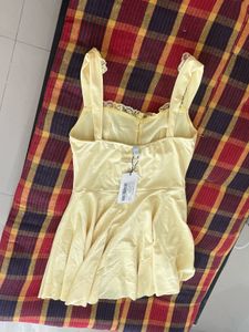 Lace Trim Mini Dress