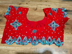 HEAVY HANDWORK LEHANGA TYPE READY TO WEAR SAREE