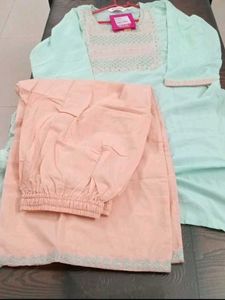 Elegant Light Green 3 piece  Kurta set