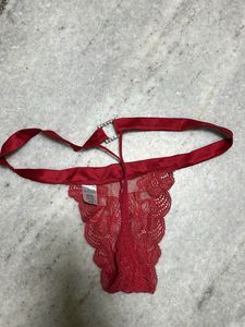 Red Lace Thong
