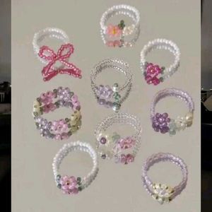 Flower Beaded Rings