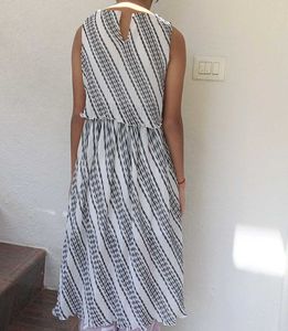 Chic Striped Midi Dress