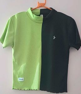 Two-Tone Ribbed Tee
