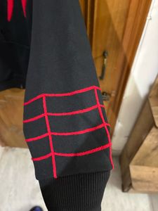 NEWME ZIP UP SPIDERMAN BLACK HOODIE M(38)
