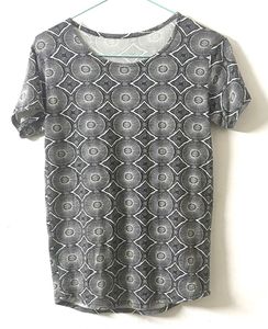 Greay Printed Top