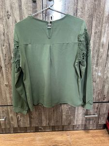 Olive Net Top
