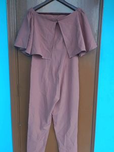 Mauve Cape Jumpsuit