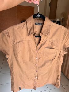 Brown Button-Down Shirt