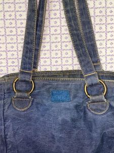 Vintage Blue denim Tote Bag