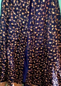 Embroidered Navy Blue Blouse
