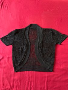 Black Knitted Shrug/coverup