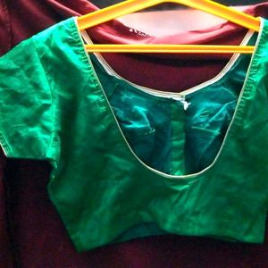 Art Silk Deep Green Cotton Inner Blouse