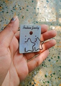 Star shaped hoop earrings