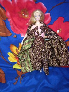 handmade Barbie doll gown