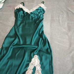 vintage sea green slip