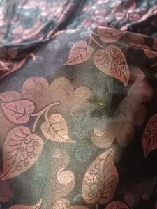 Maroon N Black Frill Saree
