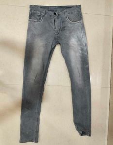 Gray Wash Jeans - Slim Fit