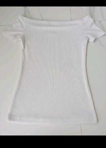 Off-shoulder White Top