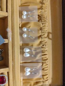 Combo - 4 Pair Synthetic Pearls Danglers