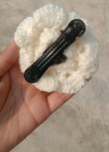 Crochet Flower Hair Accessory. Handmade.