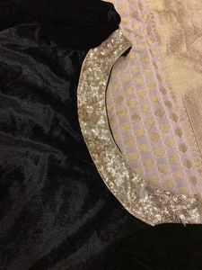 Velvet Party Wear Kurta attached Lining Inside