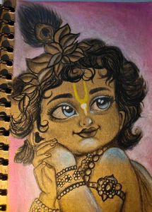 Little Cute Krishna Ji Painting