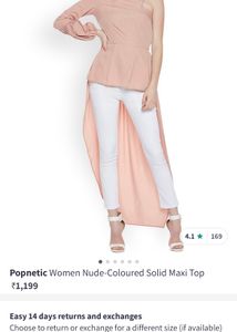 One Shoulder Pink Maxi Top For Women
