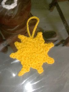 Crochet Sun Ornament