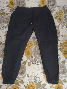 Black Cargo Joggers