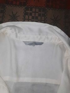 H&amp;M White Long Sleeve Shirt
