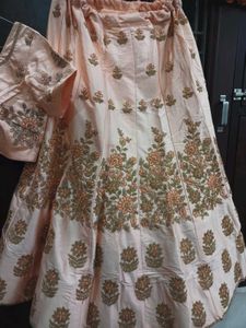 Elegant Peach Embroidered Lehenga Choli