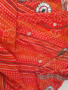 Festive Orange Saree - new