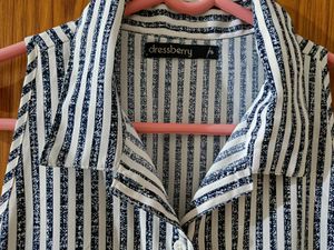 Dress berry - Stripe Dress