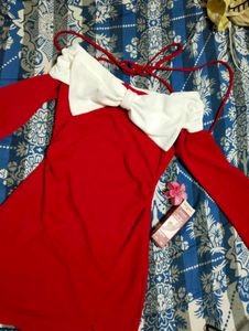 Festive Red Bow Dress