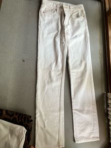 White Straight Leg Jeans