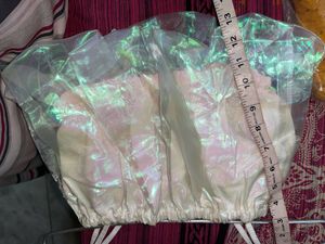 Fresh New White Net Crop Top