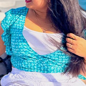 Floral Wrap Top