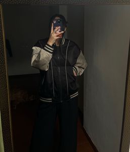 Harajuku Vintage Beige/Black UNISEX Bomber