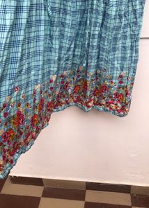 Floral plaid dress