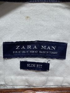 Zara Man Slim Fit Linen Formal White Shirt