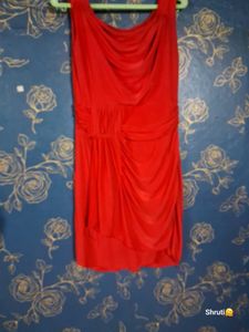 Red Drape Dress