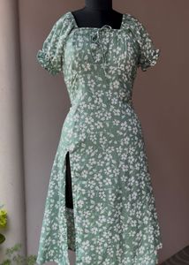 Floral Green Dress
