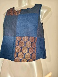 Small/ Medium Size Patch Work Crop Top
